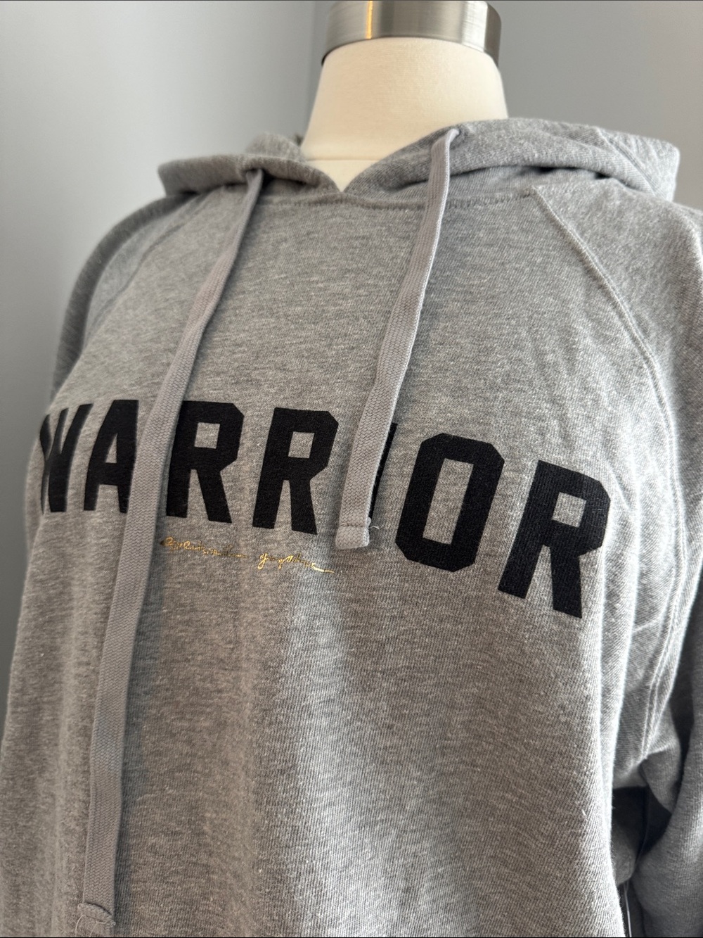 Spiritual Gangster NWT Women’s 'WARRIOR' Hoodie - Gray, Size L - Picture 6 of 8